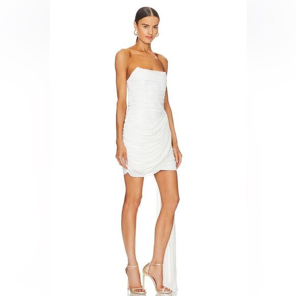 NEW Elliatt Linda Strapless Mini Dress Ivory Size Extra Small - Picture 2 of 9